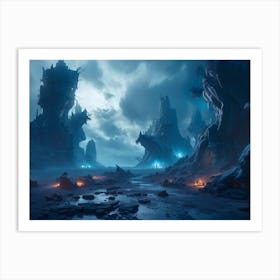 Exoplanet of the eternal winter (1st art) Art Print