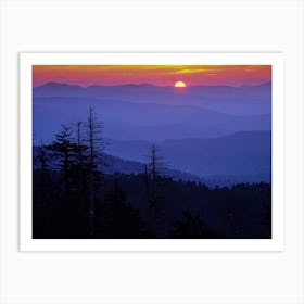 Sunrise In The Great Smoky Mountains Art Print