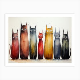 Family Of Cats Art Print