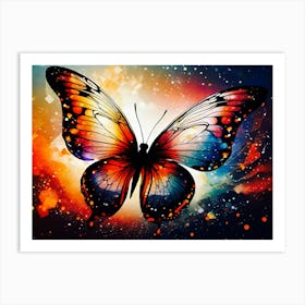 Butterfly In Space 1 Art Print