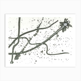 Abstraction Spot Calligraphy 4 Art Print