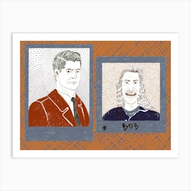 Twin Peaks Agent Cooper And Bob Art Print