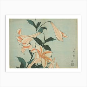 Lilies, Katsushika Hokusai 1 Art Print