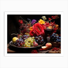 Autumn Arrangement On The Table Art Print