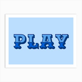 Play Kids Playroom Bedroom Blue Art Print