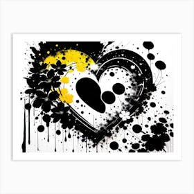 Heart Splatter 2 Art Print