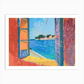 Rovinj From The Window View Painting 1 Art Print