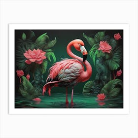 Pink Flamingo 5 Art Print