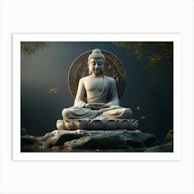 3d Image Of A Buddha Art Print