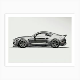 Ford Mustang Shelby Gt500 Style Art Print