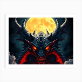 Demon With Horns Art Print