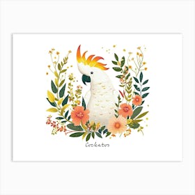 Little Floral Cockatoo 3 Poster Art Print