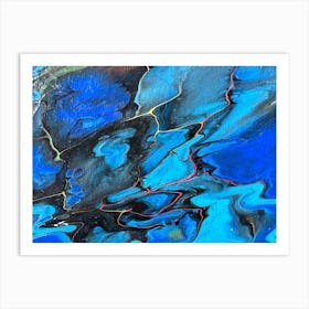 Abstract Blue Painting 1 Art Print