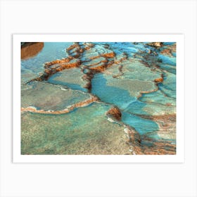 Teal Blue Hot Spring Art Print