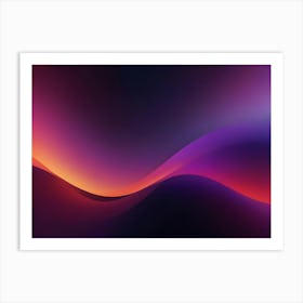 Abstract Background With Flowing Gradient Waves Art Print