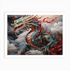 Dragon In The Clouds 1 Art Print