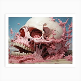 Big Skull and Gum Art Print