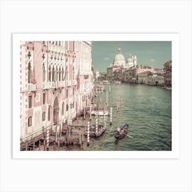 Canal Grande Venice Urban Vintage Style Art Print