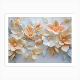 3d Floral Capturing the Delicate Beauty of Blooming Freesias Art Print