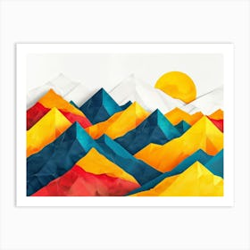 Abstract Mountains 4 Art Print