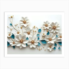 Paper Flower Wall Art 3 Art Print