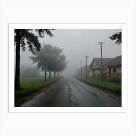 Foggy Road 1 Art Print