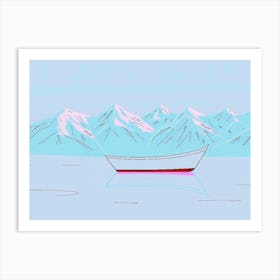 Boat On Ice 1 Art Print