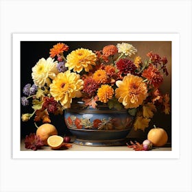 Autumn Flowers Art Print