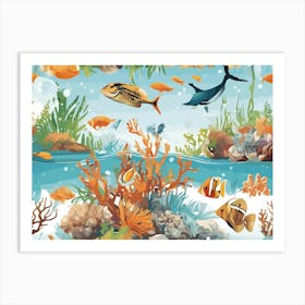 Underwater Sea Life Art Print