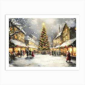 Christmas Market 1 Art Print