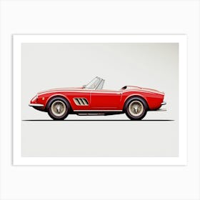 Ferrari 250 Gt California Spyder Car Style Art Print