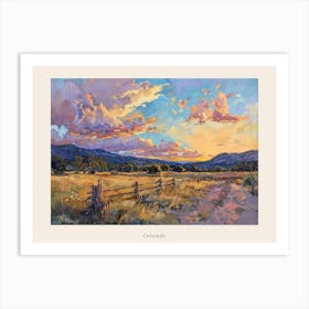 Western Sunset Landscapes Colorado 3 Poster Art Print