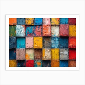 Colorful Chronicles: Abstract Narratives of History and Resilience. Abstract Painting Art Print