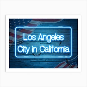 Los Angeles City In California Art Print