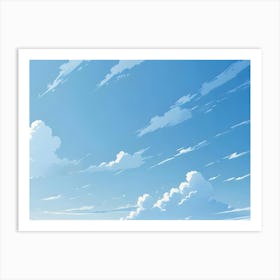 Blue Sky With Clouds 1 Art Print