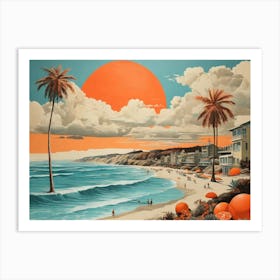 Sunset At The Beach 41 Art Print