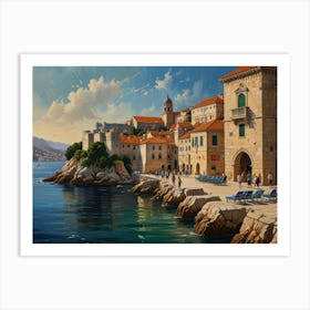 Old Town Of Dalmatia Art 1 Art Print