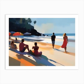 People On The Beach 3 Art Print