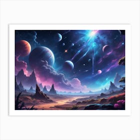 Space Landscape Art Print