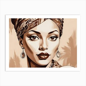 African Woman With Turban Art Print