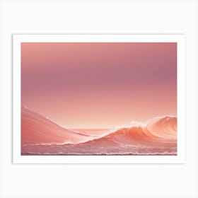 Pink Ocean Wave Art Print