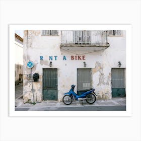 Rent A Blue Bike Art Print