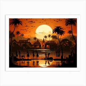 Egyptian Sunset 1 Art Print