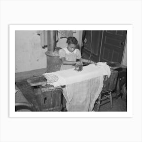 Little Girl Ironing,Family Is On Relief, Chicago, Illinois By Russell Lee Art Print