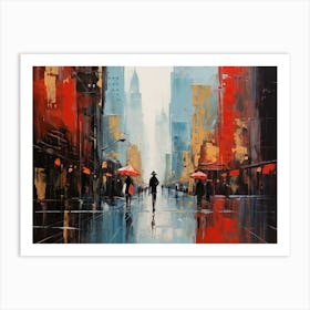 Rainy Day In New York City Art Print