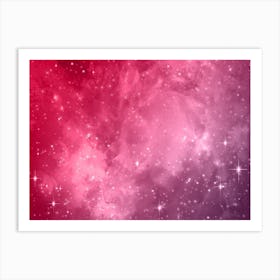 Purple Pink Shade Galaxy Space Background Art Print