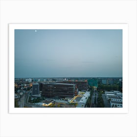 San Donato Skyline: Aerial Views from the Drone. Modern office buildings. Foto Aerea Art Print