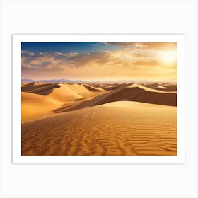 Sunset In The Desert 19 Art Print