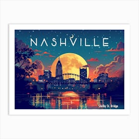 Nashville Tennessee Poster Nashville Small Art Print