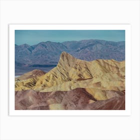 Golden Zabriskie Point Of Death Valley Desert Art Print